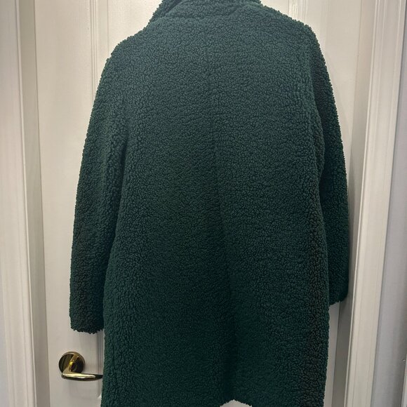 Noisy May Teddy Sherpa Fluffy Coat Emerald Green Soia Kyo - Picture 8 of 9